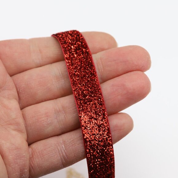 Red Sparkle Choker adjustable red spark Chokers (#10) - Picture 7 of 12